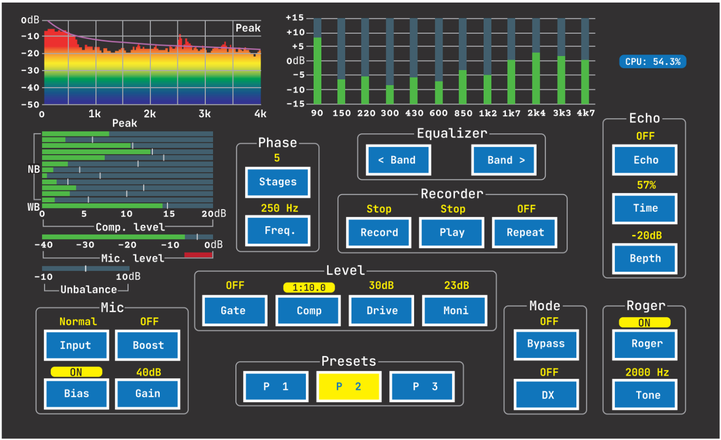 Prehľad nastavení na displeji UR6QW EQ v.8 (kredit: https://ur6qw.jimdofree.com/)