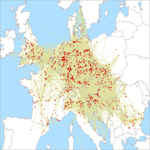 QSO mapa pre 432 MHz