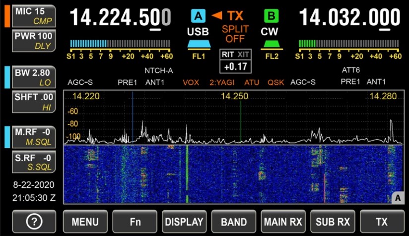 Elecraft K4 TCVR display