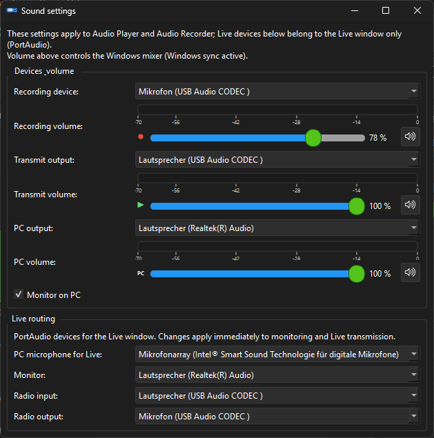 FT-991/A Audio Manager – nastavenie zvukových zariadení a smerovania USB audia