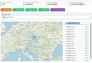 PD4R Post Contest Tool – mapa QSO a rebríček 15 najdlhších DX spojení