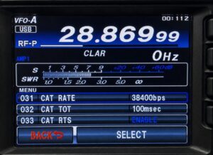 Yaesu FT-991/A – menu 031 CAT RATE nastavené na 38400 bps