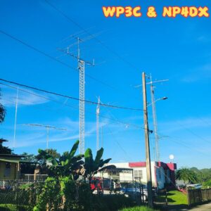 WP3C a NP4DX radioamatérské antény a anténní stožáry