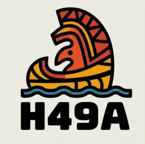 Logo of the amateur radio DXpedition H49A in the Solomon Islands